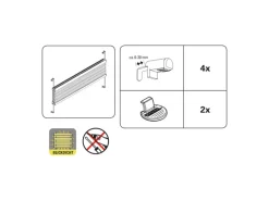 Gardinia EasyFix Plissee mit 2 Bedienschienen 85 cm x 130 cm Weiß