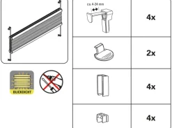 Gardinia EasyFix Plissee Greta 80 cm x 130 cm Steingrau