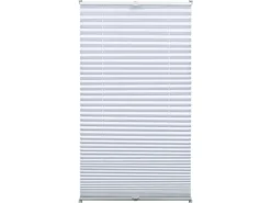 Gardinia EasyFix Plissee mit 2 Bedienschienen 60 cm x 130 cm Weiß