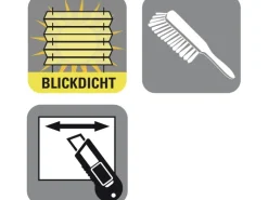 Gardinia EasyFix Plissee mit 2 Bedienschienen 90 cm x 210 cm Elfenbein