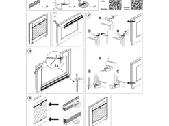Gardinia EasyFix Plissee mit 2 Bedienschienen 90 cm x 210 cm Elfenbein