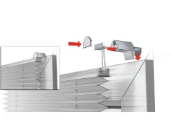 Gardinia EasyFix Plissee mit 2 Bedienschienen 45 cm x 130 cm Weiß