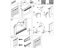 Gardinia EasyFix Plissee mit 2 Bedienschienen 45 cm x 130 cm Weiß