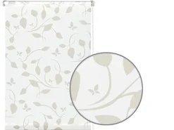 Gardinia EasyFix Rollo Dekor Scandinavian 45 cm x 150 cm Weiß/Natur