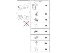 Gardinia EasyFix Rollo Dekor Scandinavian 45 cm x 150 cm Weiß/Natur