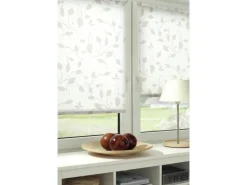 Gardinia EasyFix Rollo Dekor Scandinavian 45 cm x 150 cm Weiß/Natur