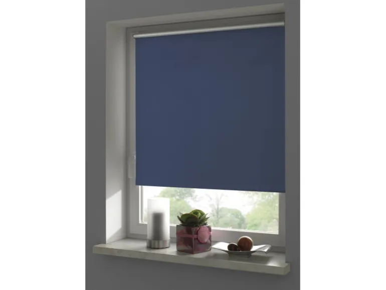 Gardinia EasyFix Rollo Thermo energiesparend 75 cm x 150 cm Blau