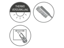 Gardinia EasyFix Rollo Thermo 90 cm x 210 cm Schiefer