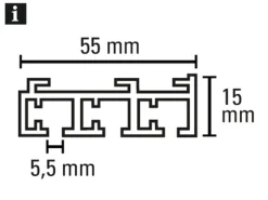 Gardinia Flächenvorhangschiene 3-läufig Weiß 160 cm