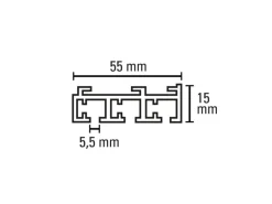 Gardinia Flächenvorhangschiene 3-läufig Weiß 160 cm