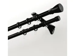 Gardinia Gardinenstange Chicago Ø 20 mm Schwarz 160 cm