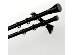 Gardinia Gardinenstange Chicago Ø 20 mm Schwarz 160 cm