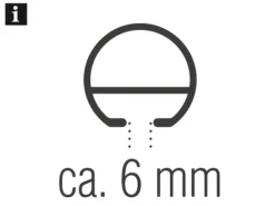 Gardinia Gardinenstange Windsor mit Innenlauf I Ø 25 mm Edelstahl 200 cm