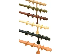 Gardinia Gardinenstangen-Komplett-Set Lugano Ø 28 mm Kiefer 200 cm