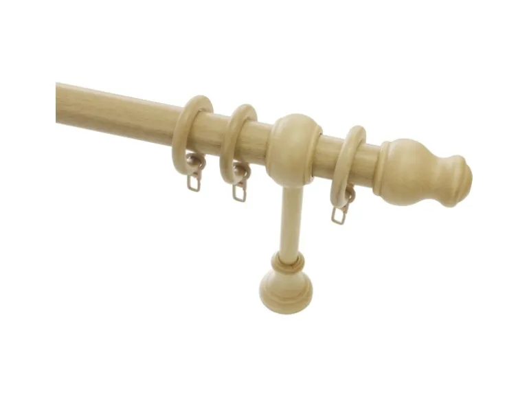 Gardinia Gardinenstangen-Set Lugano Ø 28 mm Natur 160 cm