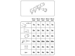 Gardinia Gardinenstangen-Set Lugano Ø 28 mm Kolonial 200 cm