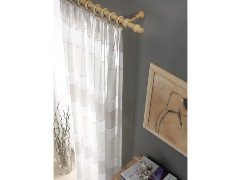 Gardinia Gardinenstangen-Set Lugano Ø 28 mm Natur 250 cm