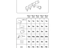 Gardinia Gardinenstangen-Set Lugano Ø 28 mm Natur 250 cm