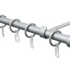 Gardinia Gardinenstangen-Set Cap 1-Lauf Ø 16/13 mm Silber