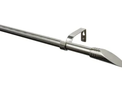 Gardinia Gardinenstangen-Set Ellipse Ø 16/19 mm Edelstahl-Optik 190 cm - 340 cm