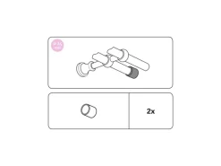 Gardinia Holz-Endkappe Country Ø 25 mm Buche 2-er Pack