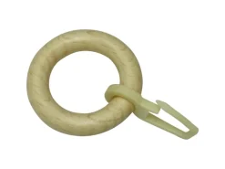 Gardinia Holz-Gardinenringe für Vitragestange Montana Kiefer/Natur 10-er Pack