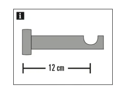 Gardinia Holz-Träger Country für Ø 25 mm offen 12 cm Castell Eiche