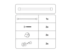 Gardinia Holz-Vitragestange Montana Ø 11 mm Kiefer/Natur 120 cm