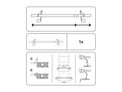 Gardinia Klemmstange Press&Go Zylinder Ø 8/10 mm Edelstahloptik 30 cm - 50 cm