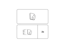 Gardinia Raffhaken Selbstklebend Weiß