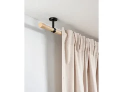 Gardinia Träger Denver geschlossen für Ø 25 mm 7,5 cm Schwarz Matt