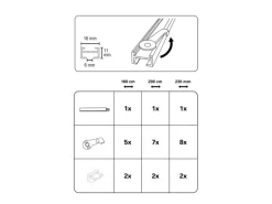 Gardinia Vorhangschienen-Set Lucy 1-läufig Weiß 200 cm
