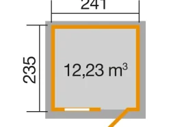Gartenhaus 123 Gr.2 Satteldach Natur 28 mm