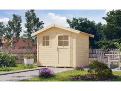 Gartenhaus 123 Gr.1 Satteldach Natur 28 mm