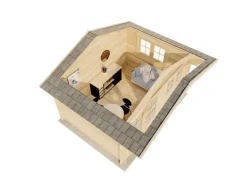 Gartenhaus Gabriel-34, 428x367 cm, Natur