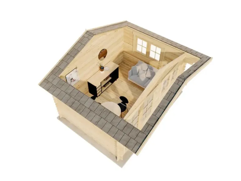 Gartenhaus Gabriel-34, 428x367 cm, Natur