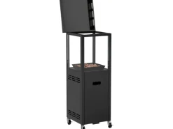 Gaskamin Ridera 6,5 kW mit Panoramaglas und Lava-Deko-Steinen