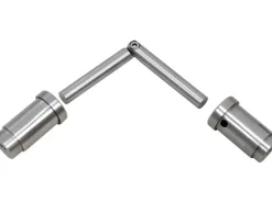 Gelenk-Eckverbinder mit 2 Adaptern Edelstahl Ø 25 mm