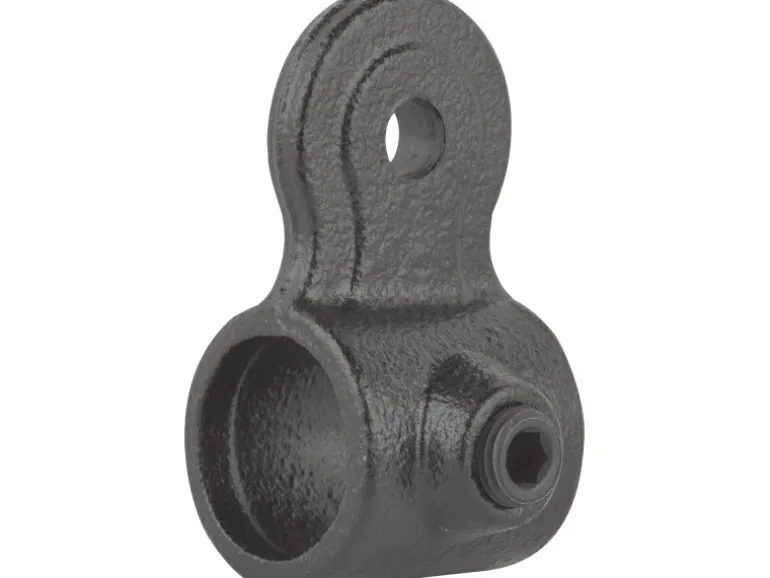 Gelenkstück Teil B Schwarz matt für Stahlrohr Ø 2,7 cm