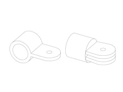 Gelenkstück Teil B Schwarz matt für Stahlrohr Ø 2,7 cm