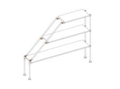 Gelenkstück Teil B Schwarz matt für Stahlrohr Ø 2,7 cm