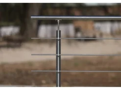 Geländerset Edelstahl mit Waagerechten Rundstäben Seitliche Montage 100 x 150 cm