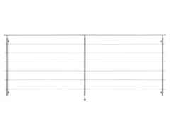 Geländerset für raumhohe Fenster waagerecht 250 cm