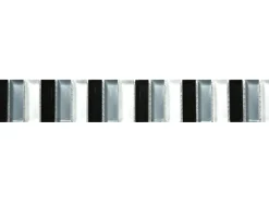 Glasbordüre Schwarz Grau Weiß 5 cm x 30,6 cm