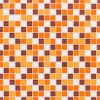 Glasmosaikmatte Simpli Orange-Braun-Mix klein 30 cm x 30 cm