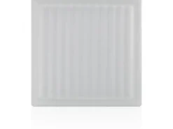 Glasstein Gekreuzt Weiß 2-Seitig Satiniert 19 cm x 19 cm x 8 cm