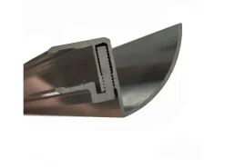 Glaszentrum Hagen 250 cm Regenrinne für Glasvordächer Silber 10,8 bis 17,5mm