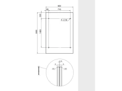 Glaszentrum Hagen - Typ/Stb3 200x90cm Glasvordach Vordach VSG - Grafit-Grau