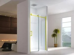 Glaszentrum Hagen - 105x195cm Nischentür Schiebetür Duschtür - Gold