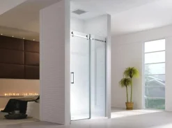 Glaszentrum Hagen - 100x195cm Nischentür Schiebetür Duschtür - Silber